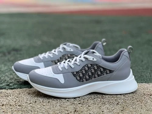 迪奥 B25 Oblique Runner 白灰低帮运动鞋