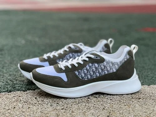 迪奥 B25 Oblique Runner 白绿低帮运动鞋
